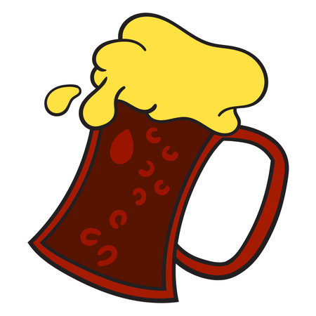 beer mug illustration background.のイラスト素材