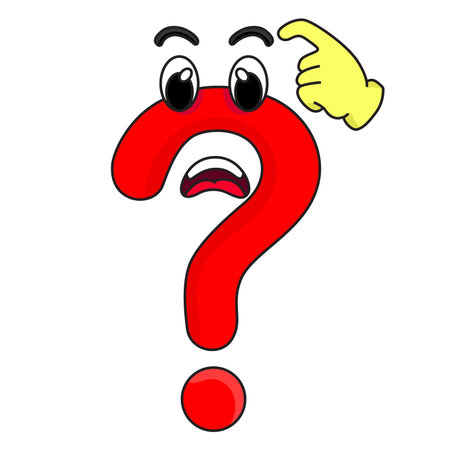 questionmark cartoon characterのイラスト素材