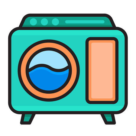 washing machine iconのイラスト素材