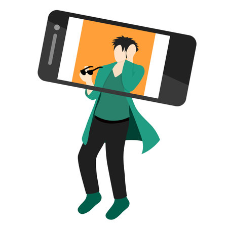 social media photo postのイラスト素材