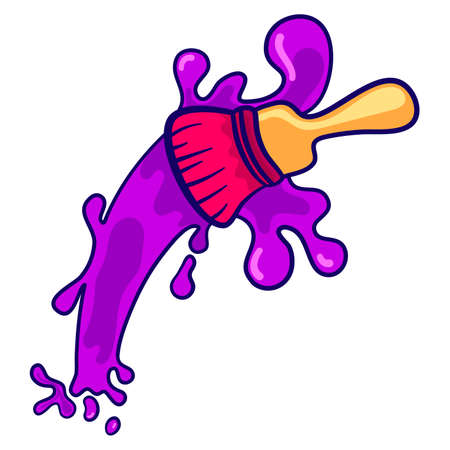 Illustration of paint brushのイラスト素材