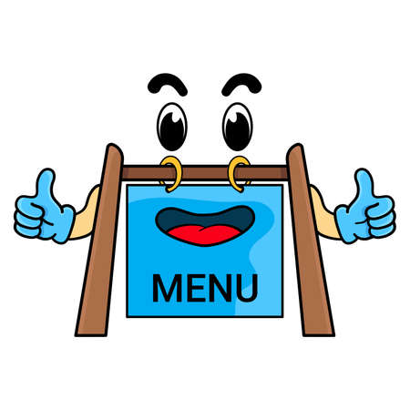 menu board flat design vector illustrationのイラスト素材