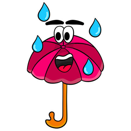 umbrella flat design vector illustrationのイラスト素材