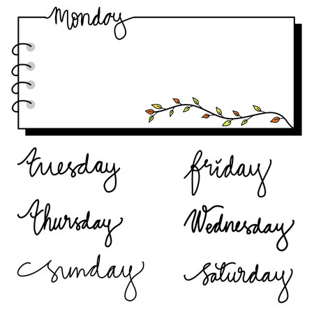 frame card decoaration for notes. decoration doodle drawingのイラスト素材