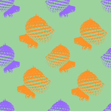 cactus plant pattern background. seamless textile background templateのイラスト素材