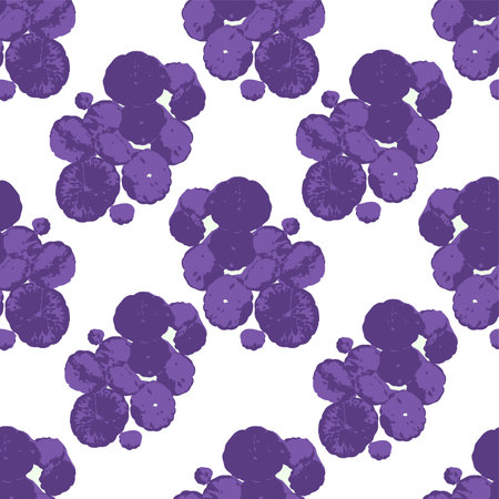 berry sihouette repeat pattern background. textile mosaic designのイラスト素材