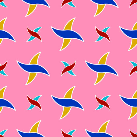 geometrical textile style seamless pattern. repeat pattern background designのイラスト素材