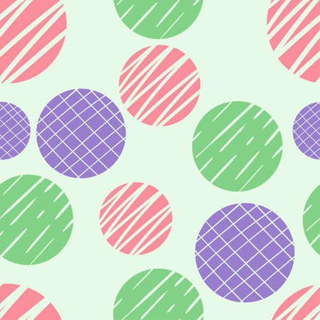 Fabric textured circles seamless background print. repeat pattern background design