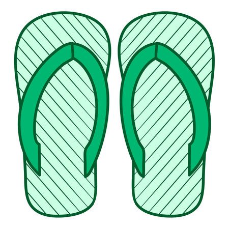 sandal footwear kawaii doodle image. doodle icon imageのイラスト素材