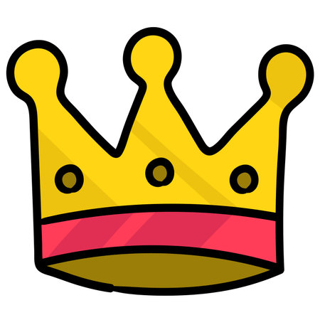 elegant gold king crown doodle kawaii. doodle icon image. cartoon caharacter cute doodle drawのイラスト素材