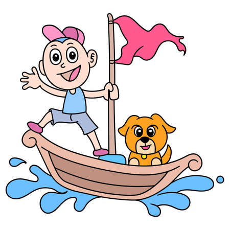 old woodcutter carrying ax chopping wood, doodle draw kawaii. vector illustration artのイラスト素材