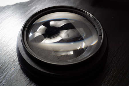 close up filter lens. macro photography. close up shootの写真素材