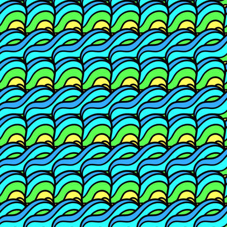 smart wave abstact seamless pattern textile print. Great for summer vintage fabric, scrapbooking,...