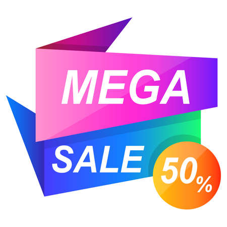 shopping discount label. Shopping promotion label. vector design sale banner templateのイラスト素材