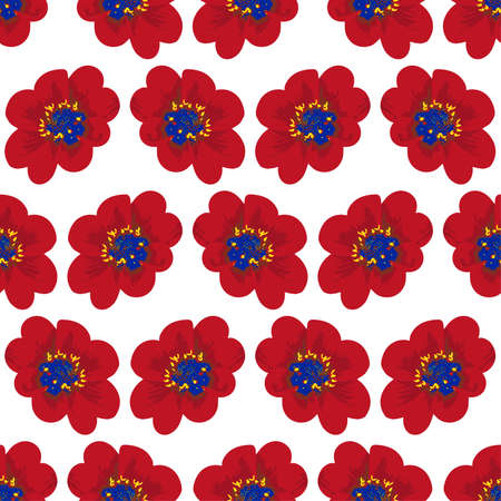 dahlia blossom flower seamless pattern textile print. Great for summer vintage fabric, scrapbooking,...