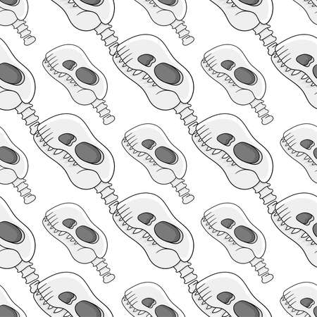 skull bone seamless pattern textile print. Great for summer vintage fabric, scrapbooking, wallpaper, giftwrap. repeat pattern background designのイラスト素材