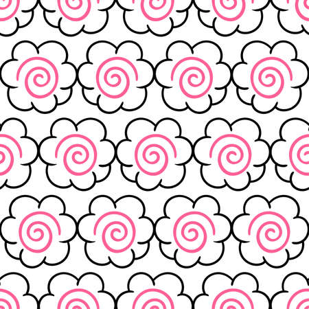 narutomaki japanese food seamless pattern textile print. Great for summer vintage fabric, scrapbooking, wallpaper, giftwrap. repeat pattern background designのイラスト素材