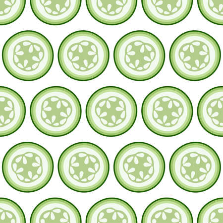 slice cucumber seamless pattern textile print. Great for summer vintage fabric, scrapbooking, wallpaper, giftwrap. repeat pattern background designのイラスト素材