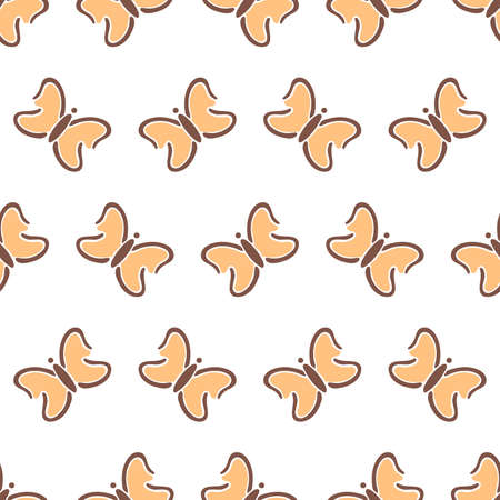 beauty butterfly seamless pattern textile print. Great for summer vintage fabric, scrapbooking, wallpaper, giftwrap. repeat pattern background designのイラスト素材