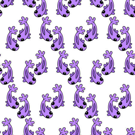 puple fish seamless repeat pattern. background vector illustration.のイラスト素材