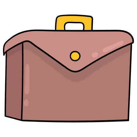 bag for businessman. cartoon emoticon. doodle icon drawing, vector illustrationのイラスト素材