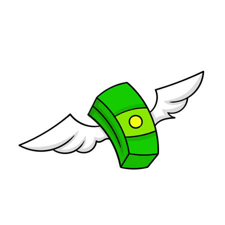 money business Financials icon, cartoon emoticon. doodle icon drawing, vector illustrationのイラスト素材