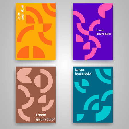 Minimalist vector simple geometric covers set. template for poster,brochure,backgrounds cover etcのイラスト素材