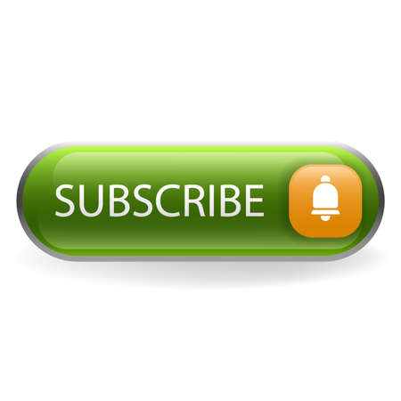 subscribe channel social media button promotion banner 3d. doodle icon drawing. vector illustration drawのイラスト素材