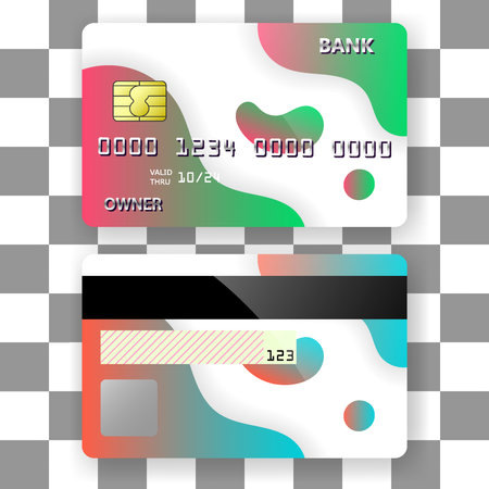 credit card template background design banking clean white. template for poster,brochure,backgrounds cover etcのイラスト素材