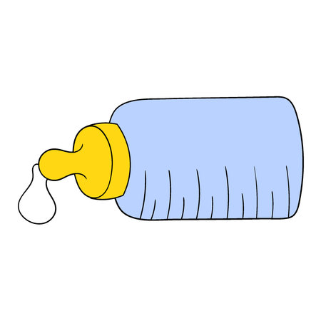 Baby bottle icon. Flat illustration of baby bottle vector icon for webのイラスト素材