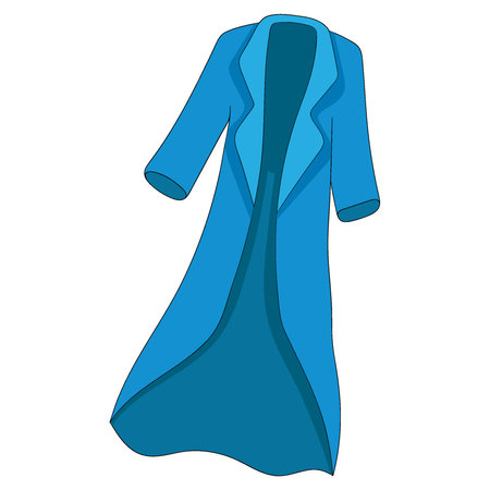 elegant blue cardigan women fashion dress. vector design illustration artのイラスト素材