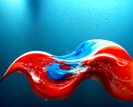 3d rendering of colorful viscous liquid, ai generated imagesの素材