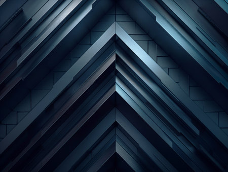 ai generated images, elegant blue steel textured background with light reflectionの素材