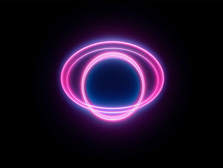 illustration picture cosmic world galaxy neon colorの素材