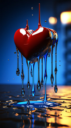 portrait smartphone wallpaper design. love 3d creative designの素材