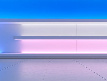 blank room 3d design for template mockupの素材