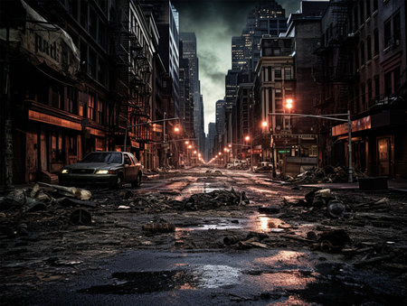 3d earth apocalypse high details images illustrationの素材