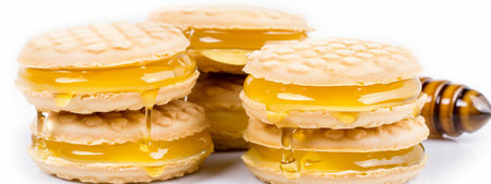 Macaron with sweet honey high detail photoの素材