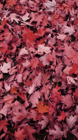 Colorful leaves fall at autumn seasonの素材