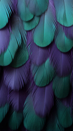 Closeup feather texture peacock high detail photographyの素材