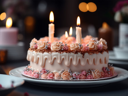 happy birthday background design for presentの素材