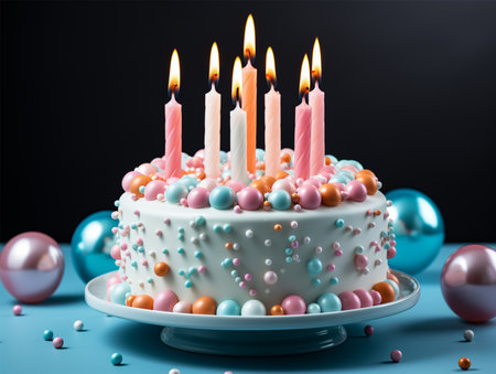 happy birthday background design for presentの素材