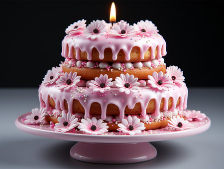 happy birthday background design for presentの素材