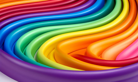 colorful 3d texture wave pattern design, creative abstract backgroundの素材
