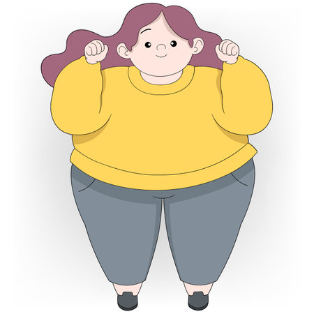 cartoon doodle illustration about love yourself as you are, Accept yourself as you are and the world will accept youのイラスト素材