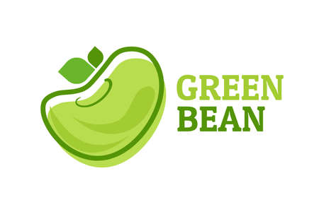 green bean seed logo concept design illustrationのイラスト素材