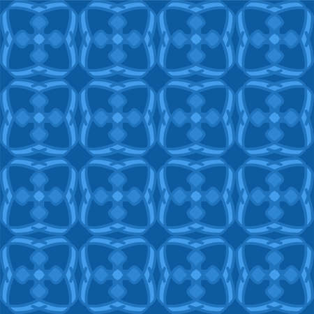 vector illustration vintage floral flower mandala interior seamless flat design blue aqua menthe turquoise backgroundのイラスト素材