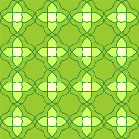 green olive colour vintage floral interior seamless flat design backgroundのイラスト素材