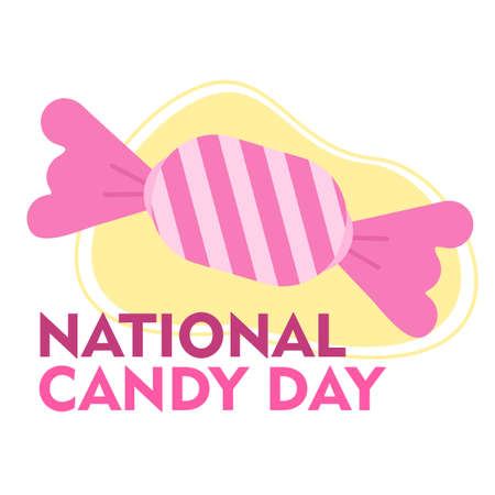 national sweet candy day cartoon doodle concept design vector illustrationのイラスト素材