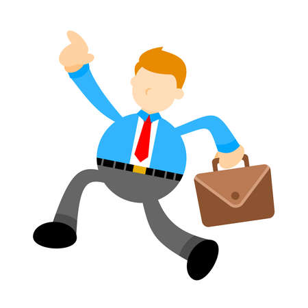 businessman worker cartoon doodle flat design style vector illustrationのイラスト素材